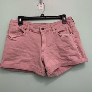 Pink jean shorts